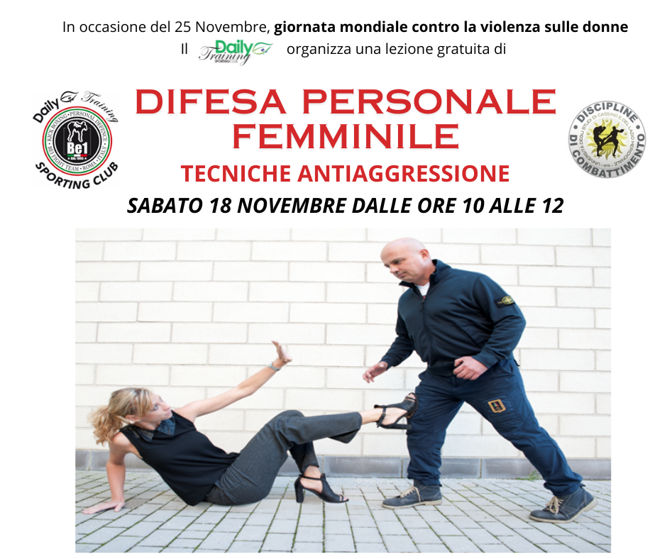 Lezione Difesa Personale  Daily Training Sporting Club Roma Nord